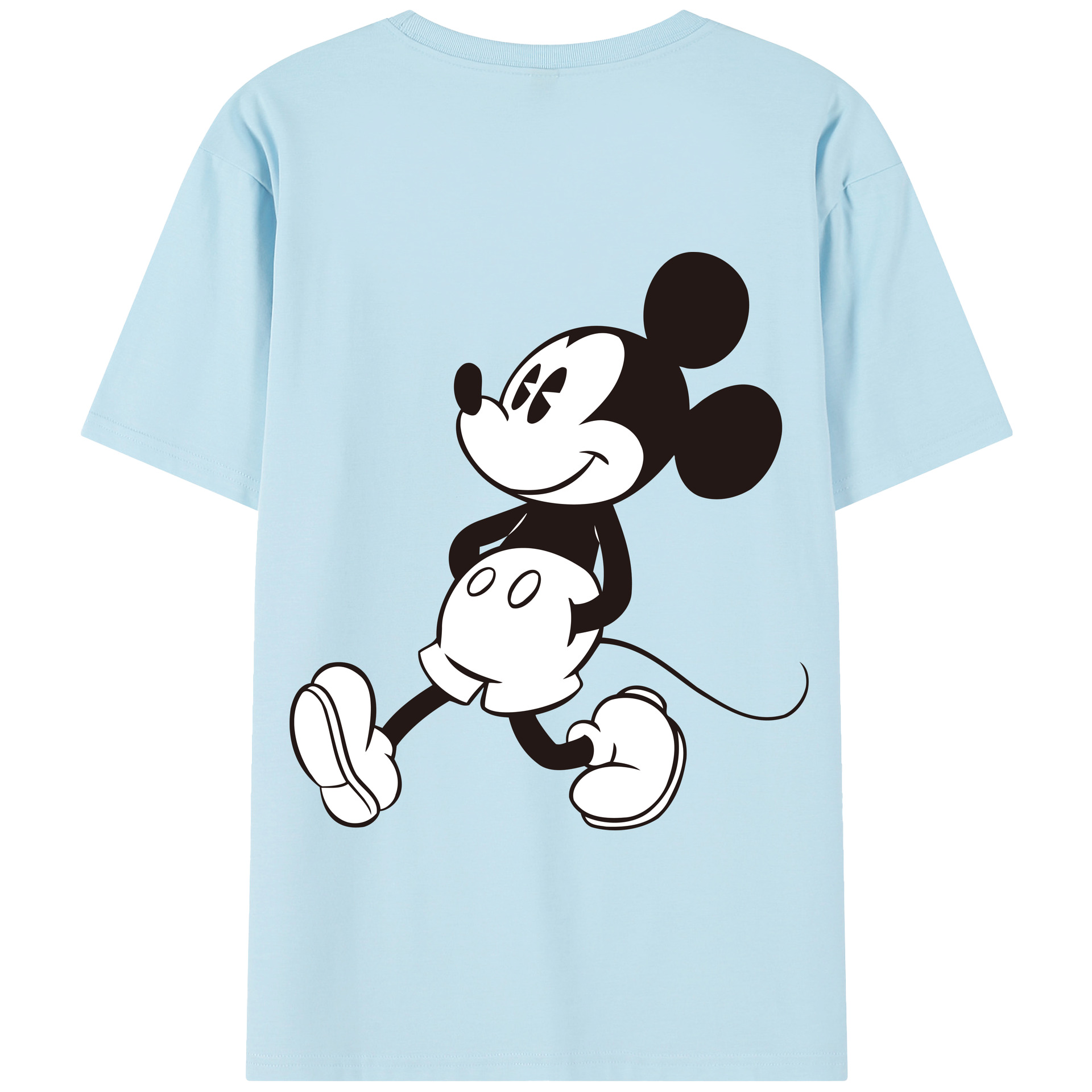 （画像用） ミッキーマウス Mickey Mouse 綿100％半袖Tシャツ（背面プリント）